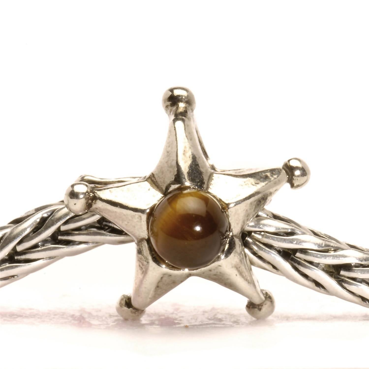 Trollbeads Women's Gemini Star Bead Charm in silver - women's accessory - detail view