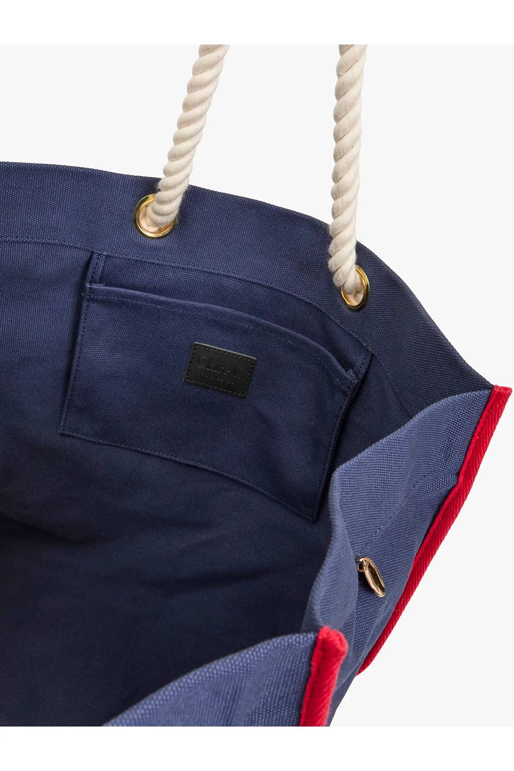Clare V. - Women's Beach Marine Canvas Tote Bag