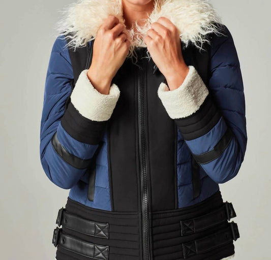 Blanc Noir - Moto Aviator Puffer Jacket