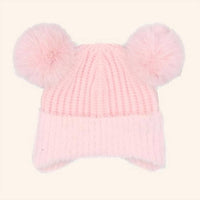 C.C Beanie - Baby Double Fur Pom Beanie