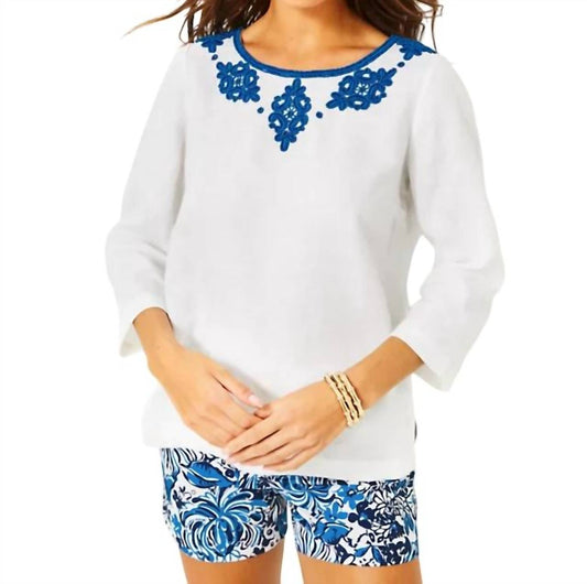 Lilly Pulitzer - Elyn Beaded Linen Top