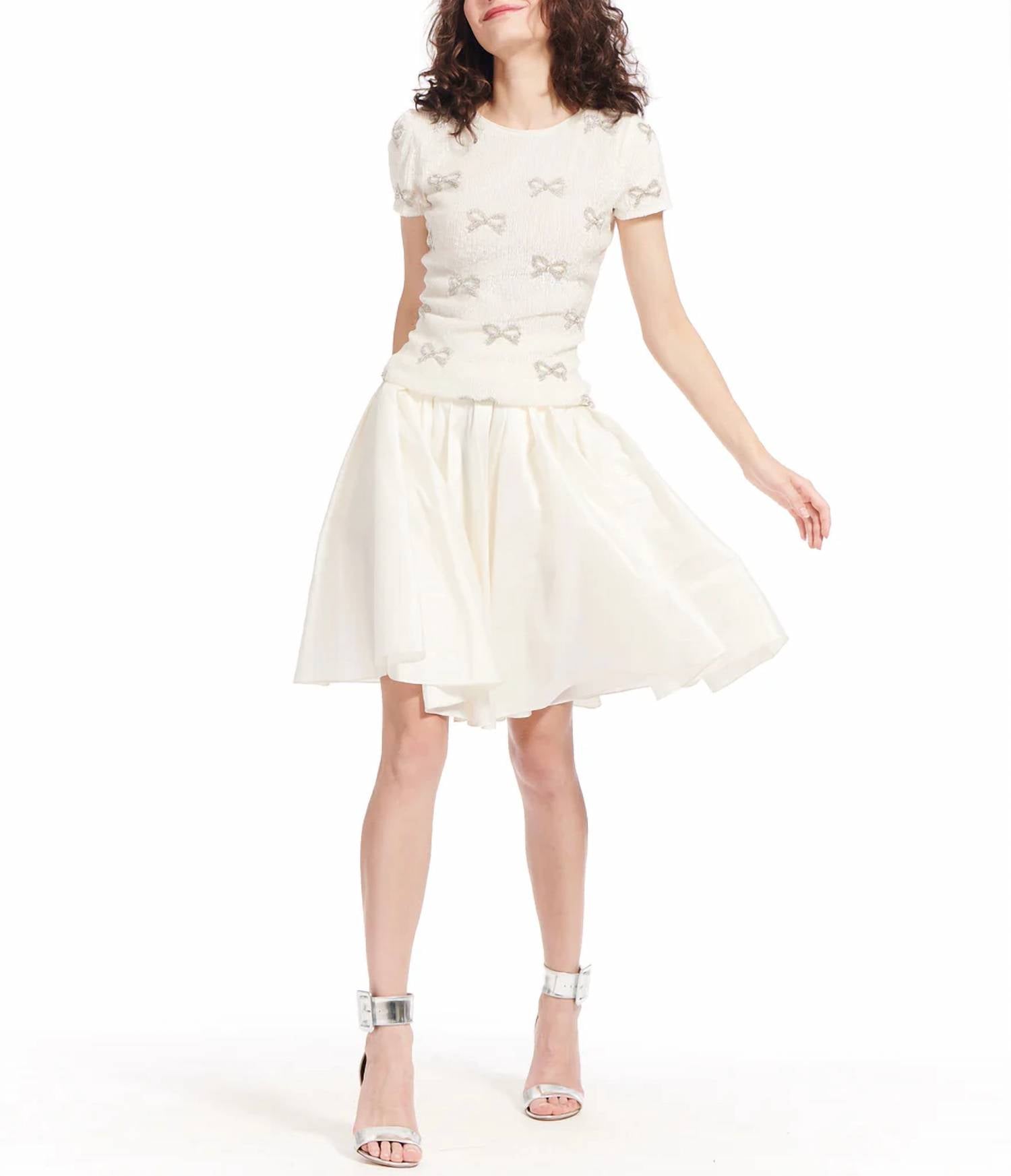 Emily Shalant - Sequin Bow Top