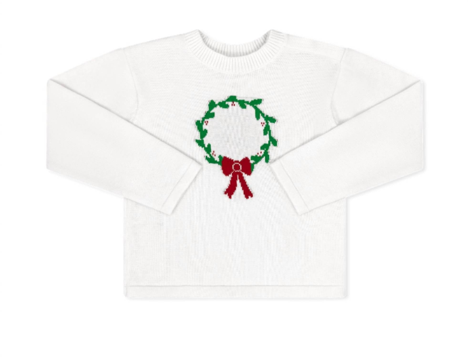 Lullaby Set - Girl's Cozy Up Wreath Sweater