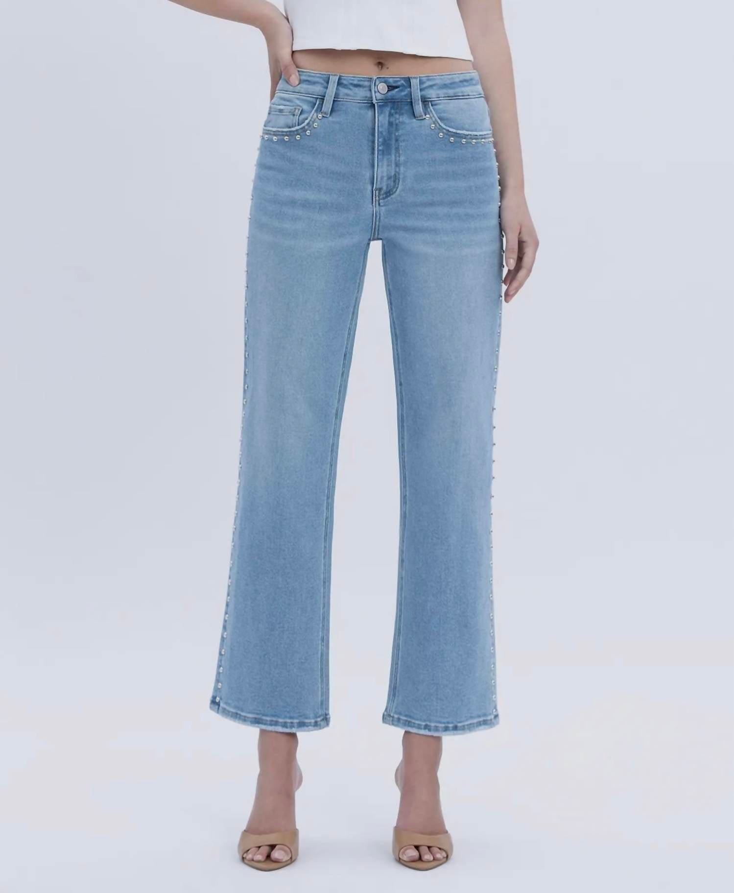 Vervet By Flying Monkey - High Rise Ankle Slim Wide Leg Jeans