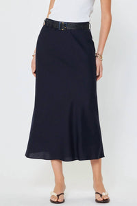 Current Air - Crystal Linen Blend Midi Skirt