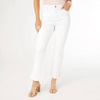 Coco + Carmen - Women's Mary Straight Ankle With Double Fringe Pant