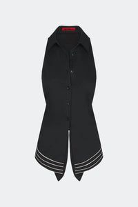 Simon Miller - Wavy Sleeveless Loch Button Up