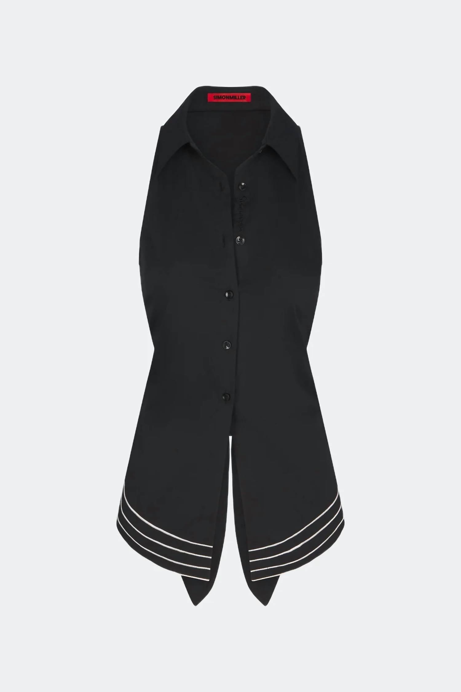 Simon Miller - Wavy Sleeveless Loch Button Up