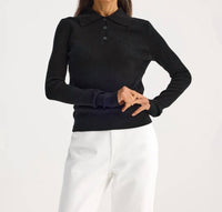Rohe - Rib Knitted Long Sleeve Polo Shirt