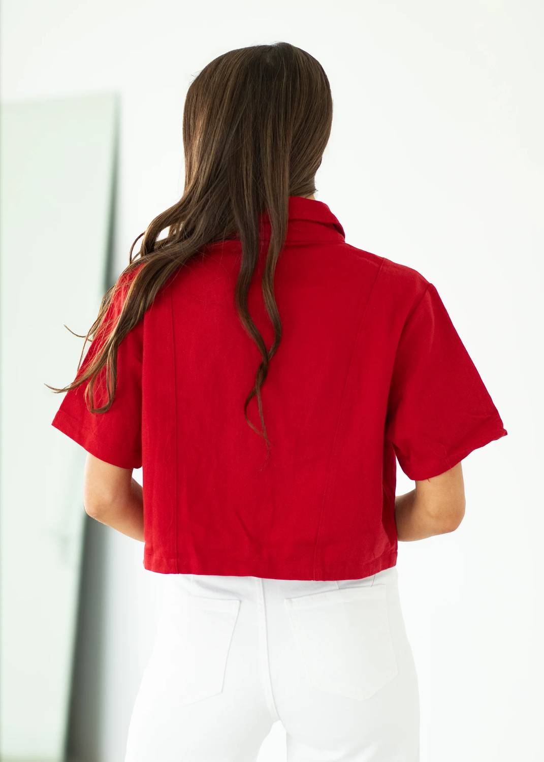 Day + Moon - Cherry Crush Denim Top