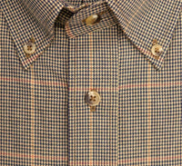 Viyella - Men's Mini District Houndstooth Check Cotton And Wool Blend Button-down Shirt