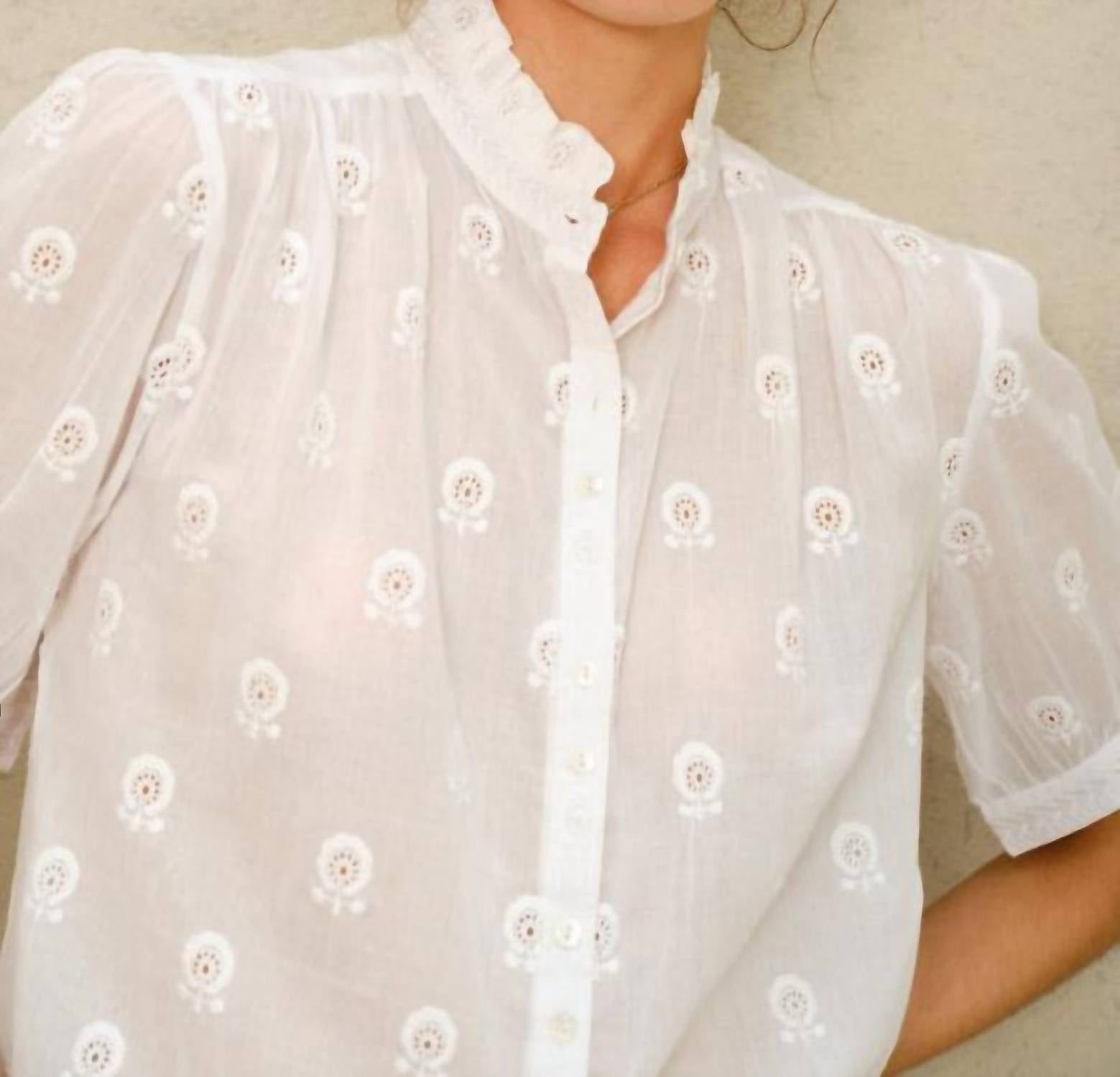 M.A.B.E. - Frani Embroidered Top