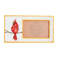 Mudpie - Cardinal Photo Hand-Painted Wooden Frame with Sentiment