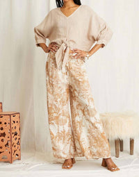Scandal Italy - Maggie Linen Tie Top