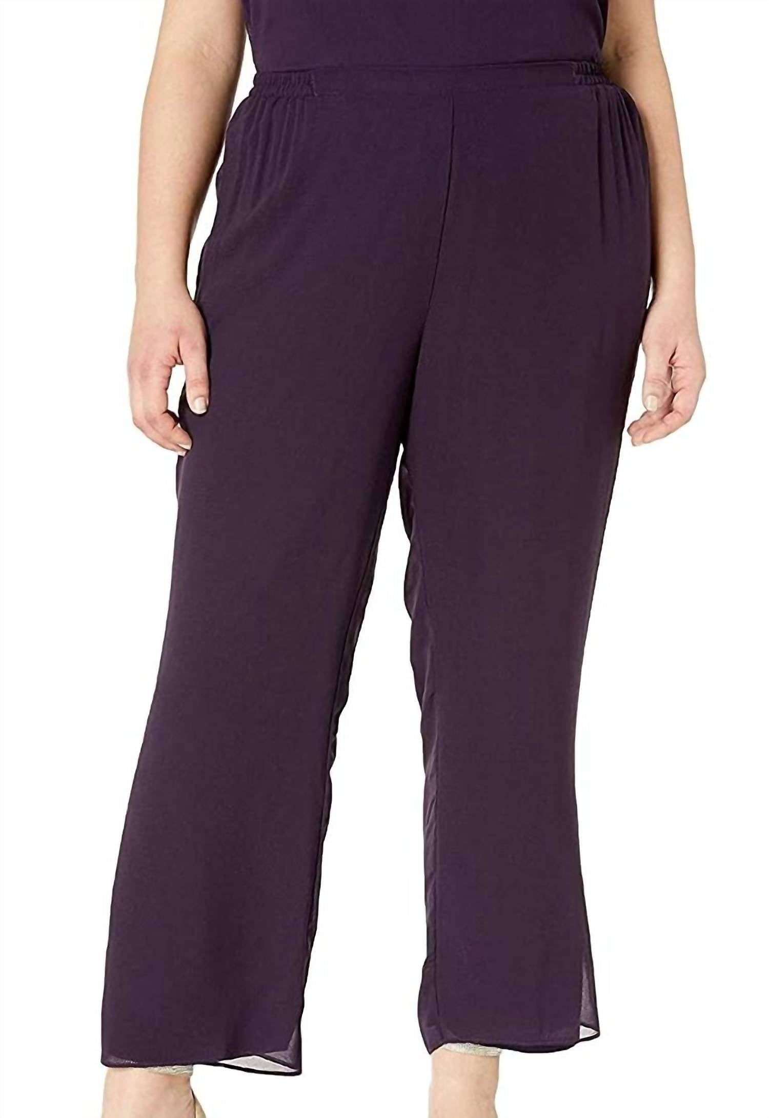 Le Bos - Pleated Charmeuse Trim Pant Set