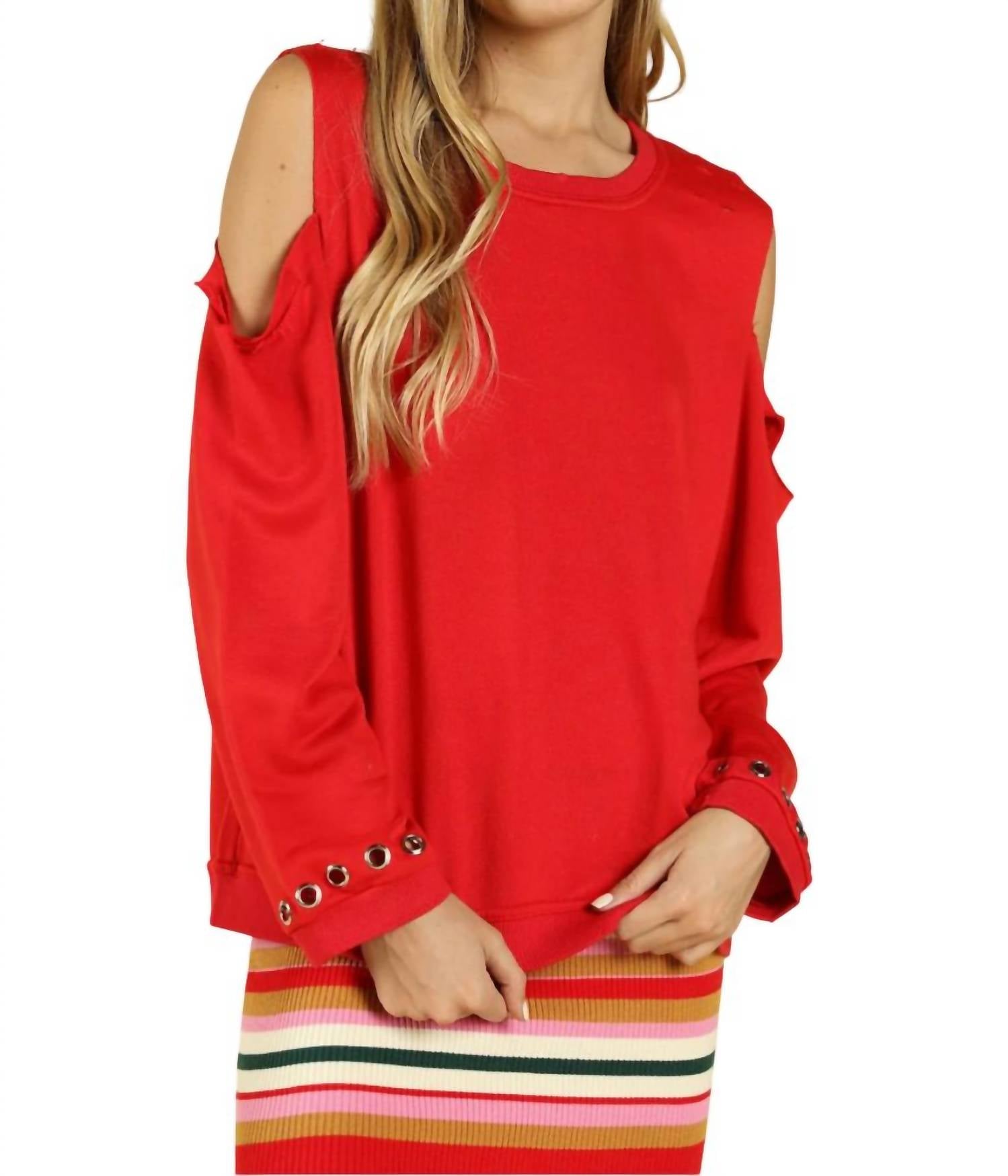 Honey Punch - Distressed Grommet Top