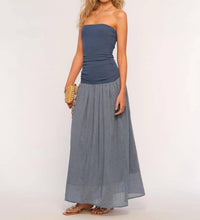 heartloom Venus Strapless Maxi Dress in blue - women's dress - alternate view