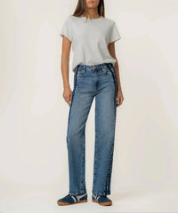 KUT FROM THE KLOTH Sienna High Rise Straight Leg Jeans in brilliantly - women's jeans