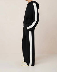 Kowtow Contrast Hoodie in black white - women's top - view 4