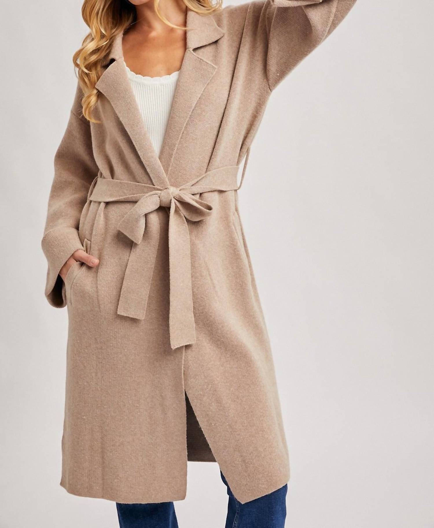 BluIvy EFFORTLESS TRENCH COAT in latte - women's jacket - view 4