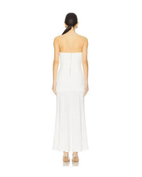 BARDOT Elvira Strapless Maxi Dress in white - women's dress - alternate view