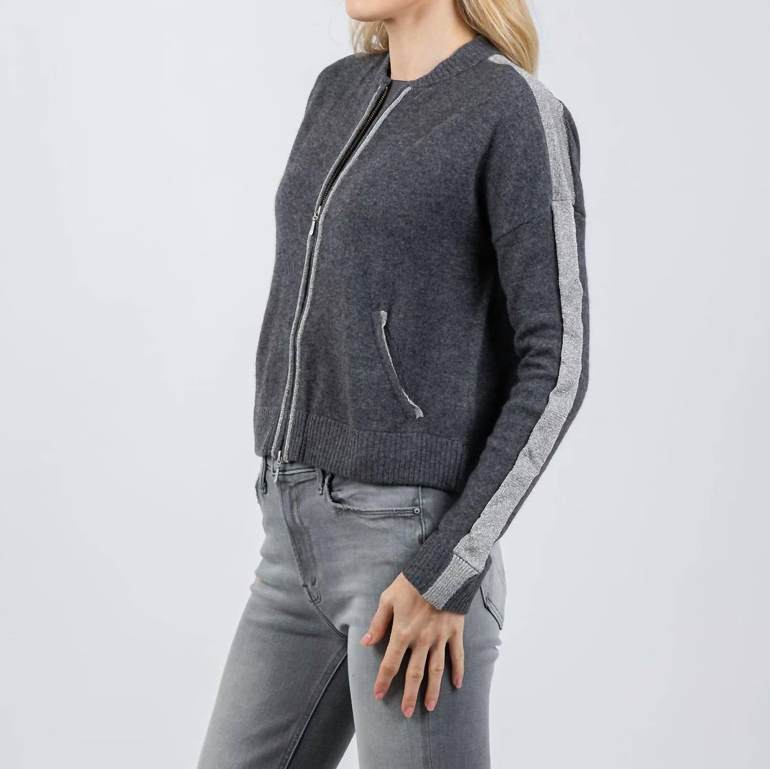 Brodie Cashmere - Luxe Cashmere Bomber Jacket