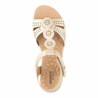 Andrea - Women's T-bar Anatomical Flat Sandal