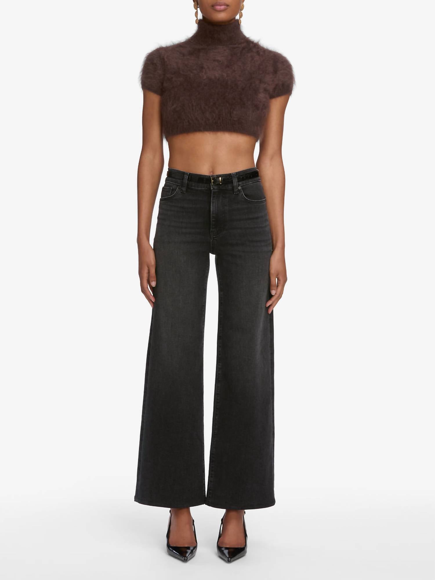 FRAME Le Slim Palazzo Jeans in starship - women's jeans