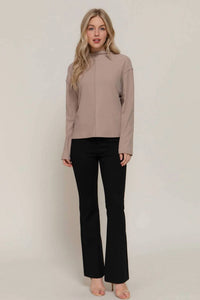 Active Basic - Frontier Brushed Rib Mock Neck Western Top