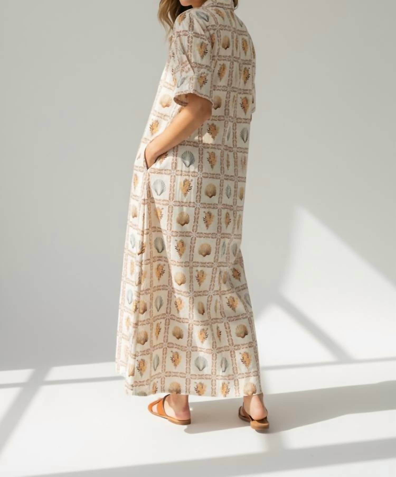 Ivy Coast Maren Midi Dress in coastal stories - women's dress - view 4