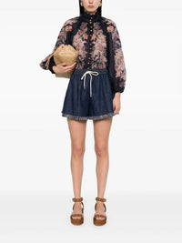 Zimmermann - Rhiannon Fringe Denim Shorts