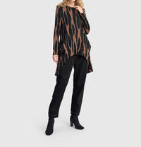 ALEMBIKA Lignette Pockets Top in wood - women's long sleeve top - view 6