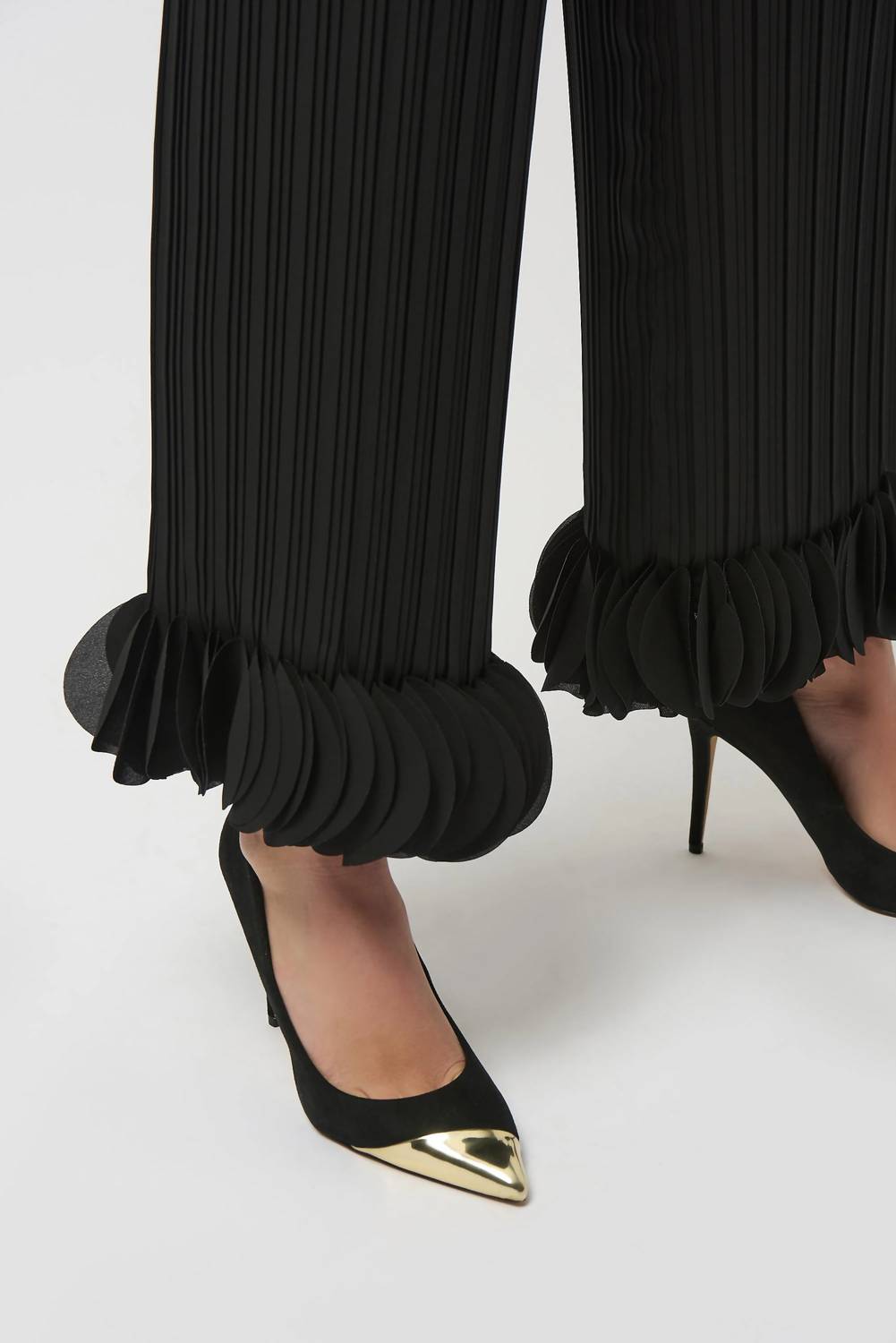 Joseph Ribkoff Lightweight Pleated Wide Leg Pants in black - women's pants - view 4