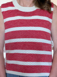 Adora - Striped Sleeveless Knit Tank