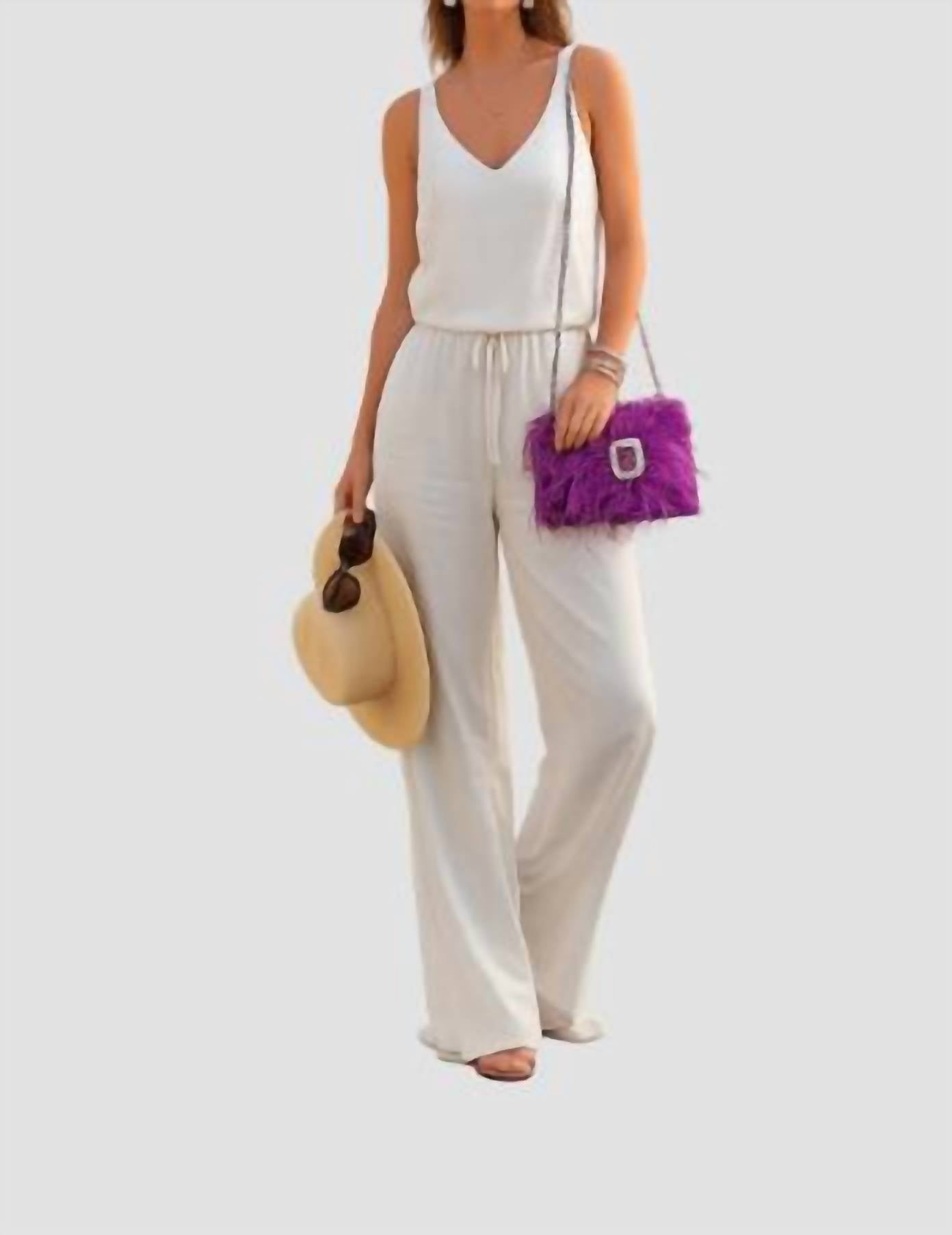 Elektra'S Workshop - Women's Ostrich Feather Mini Shoulder Bag