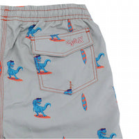 Eight X - Surfing T-rex Print Swim Trunks
