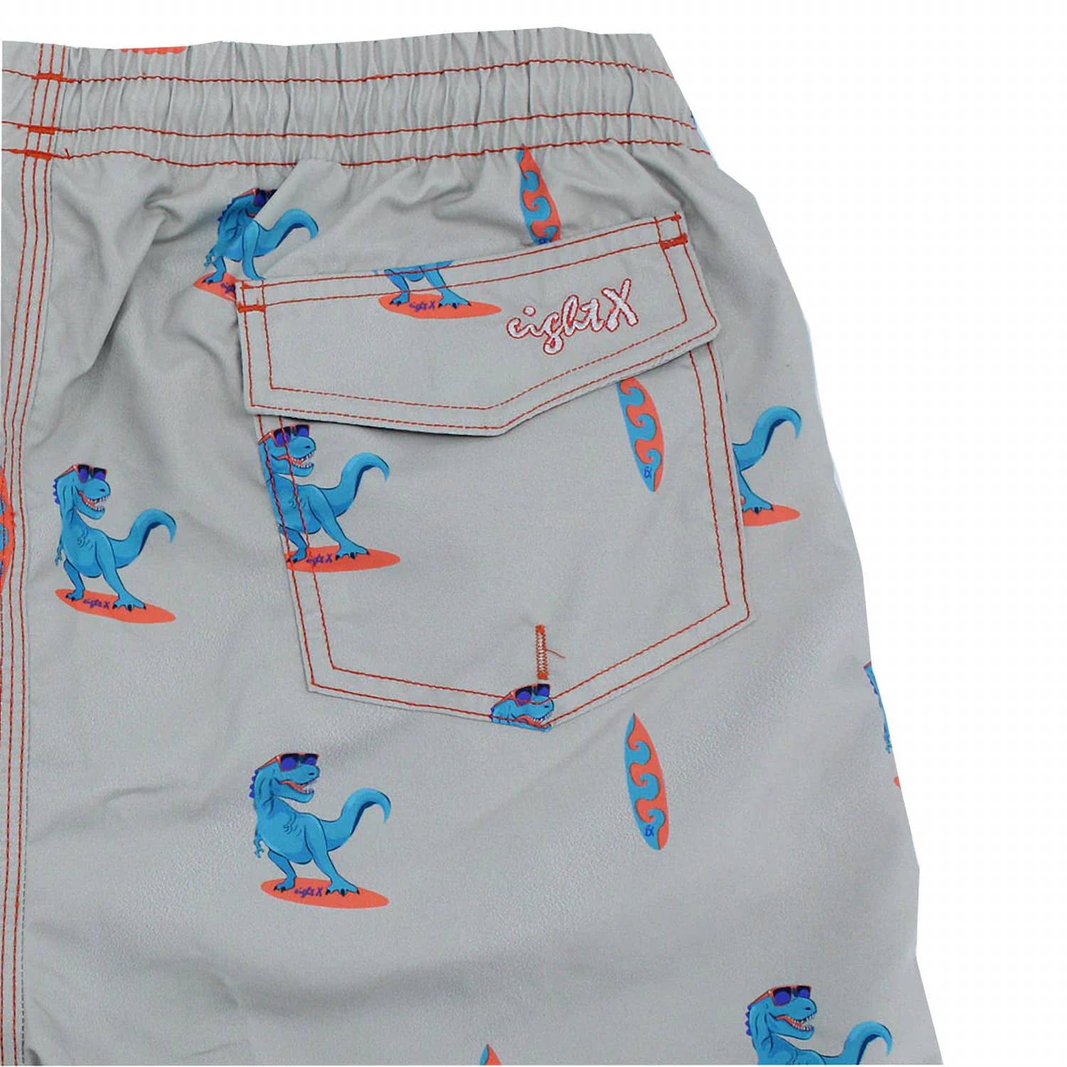 Eight X - Surfing T-rex Print Swim Trunks