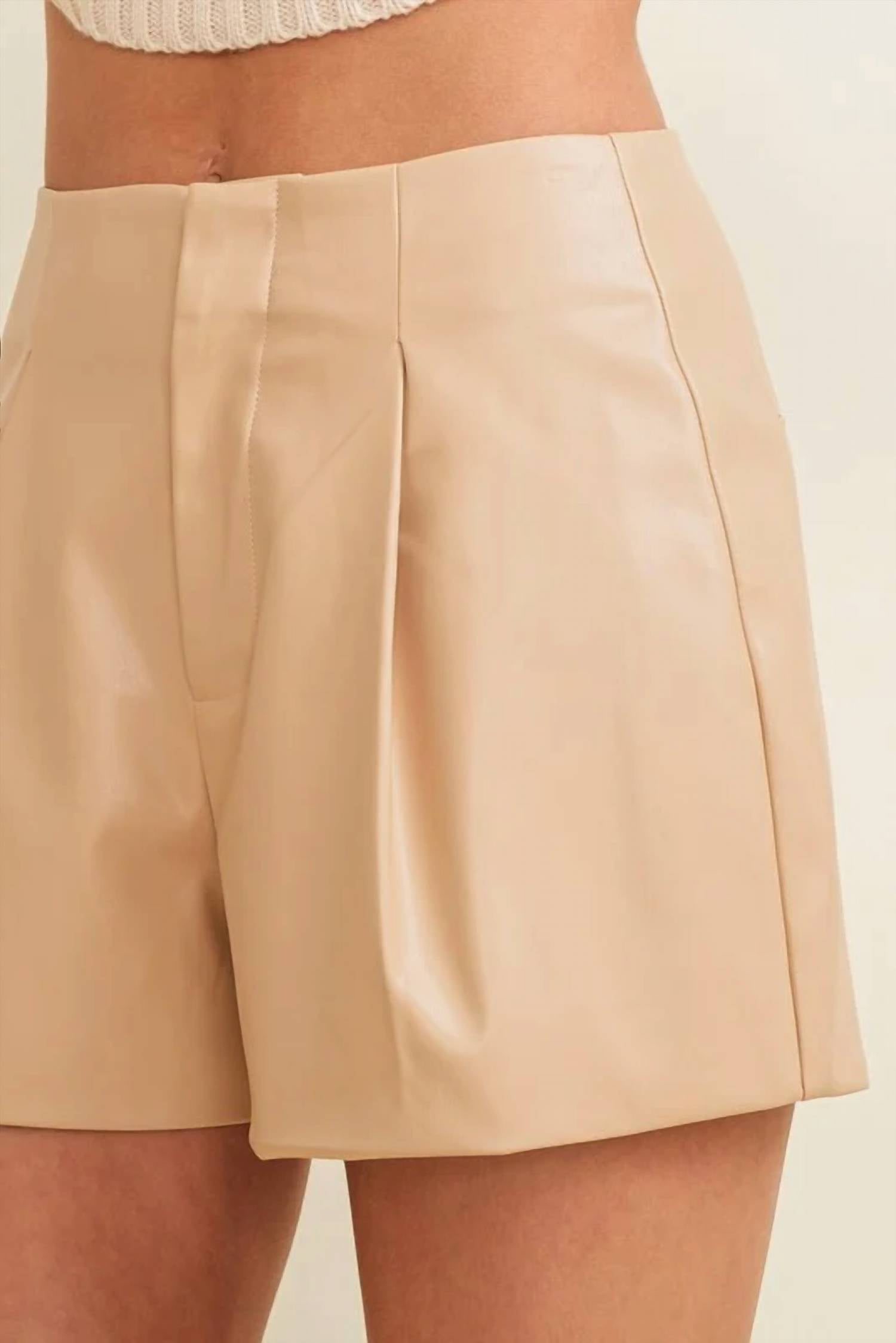 Cloud Ten - Faux Leather Shorts