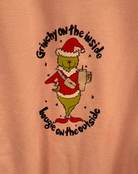 Gildan - Women's Grinchy On The Inside Crewneck Sweatshirt