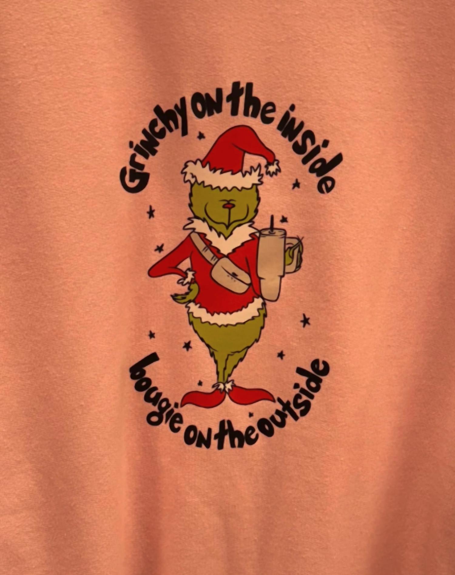 Gildan - Women's Grinchy On The Inside Crewneck Sweatshirt