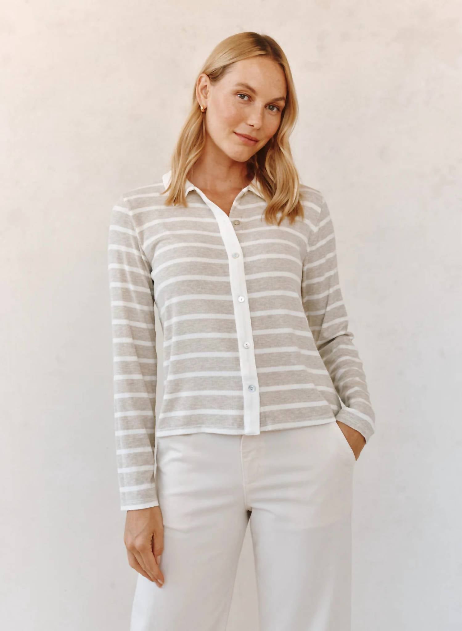 Bella Dahl - Contrast Placket Button Down Shirt