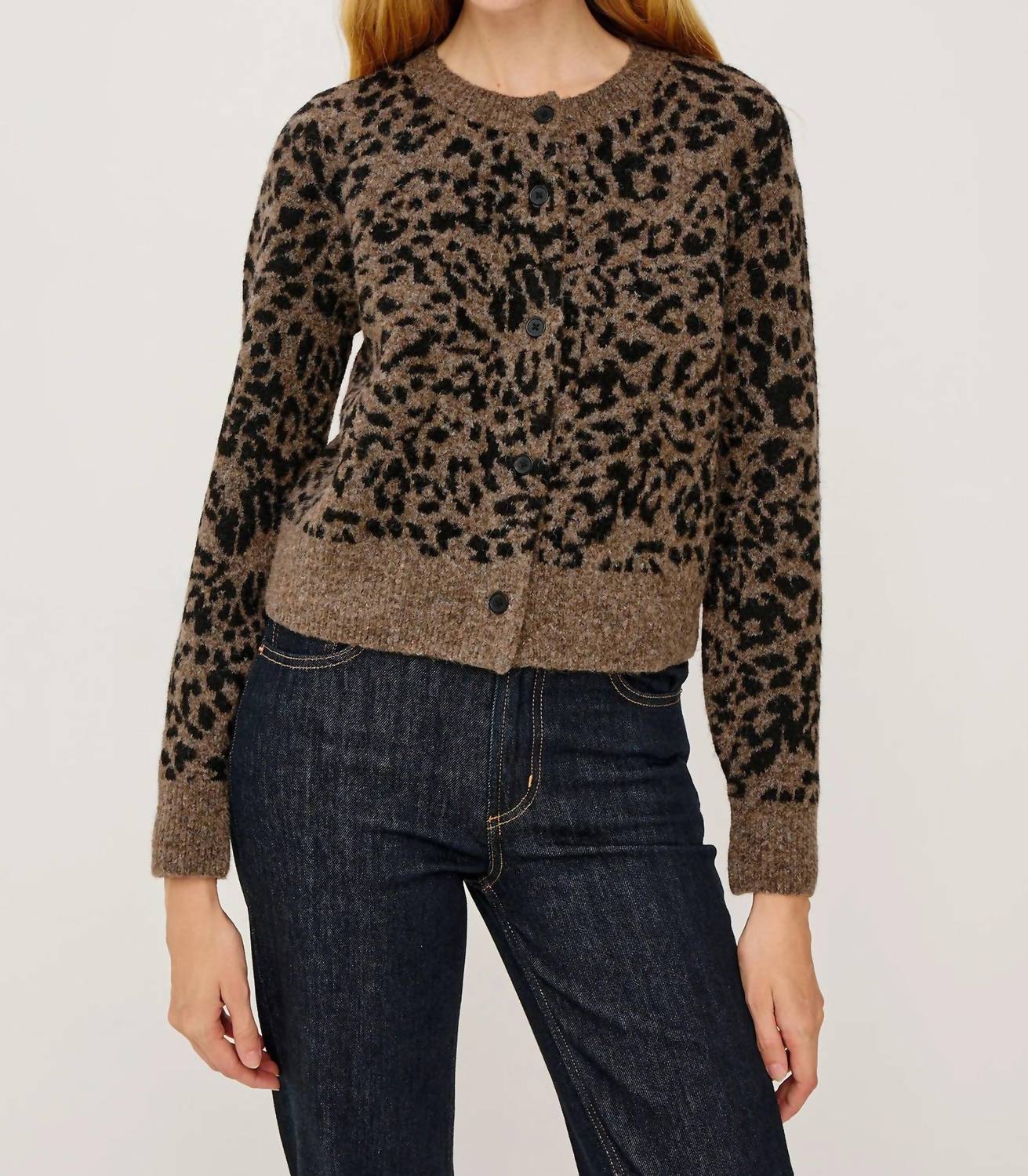 Rails Matilda Long Sleeve Cardigan in spotted - women's cardigan - detail view