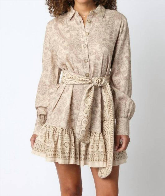 Olivaceous - Carly Ruffled Dress