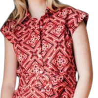 Never A Wallflower - Coral Bandana Mini Dress