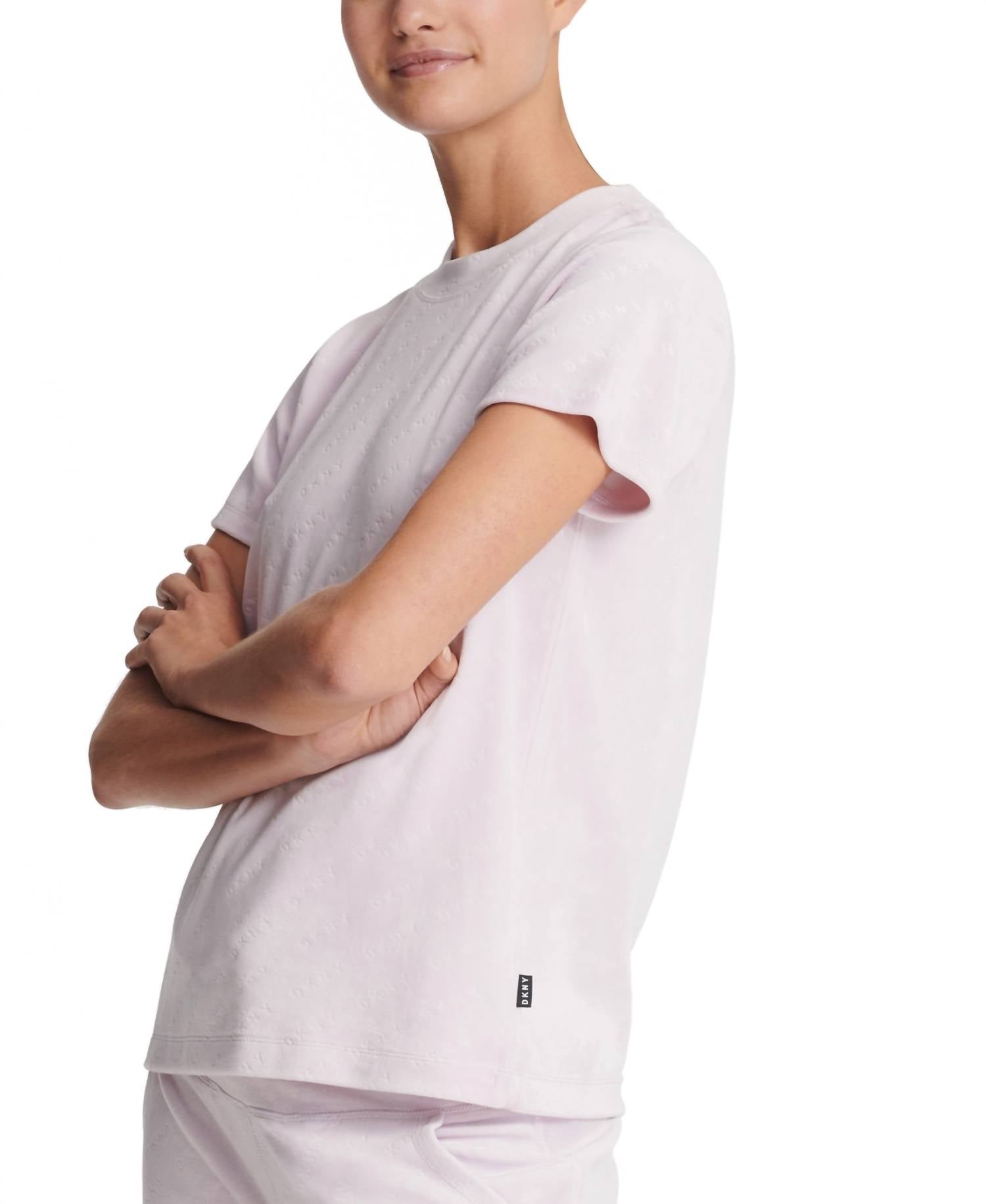 Dkny - Sport Velour Logo Print T-Shirt