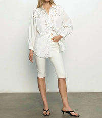 Sanctuary - Lace Boyfriend Tie Back Shirt