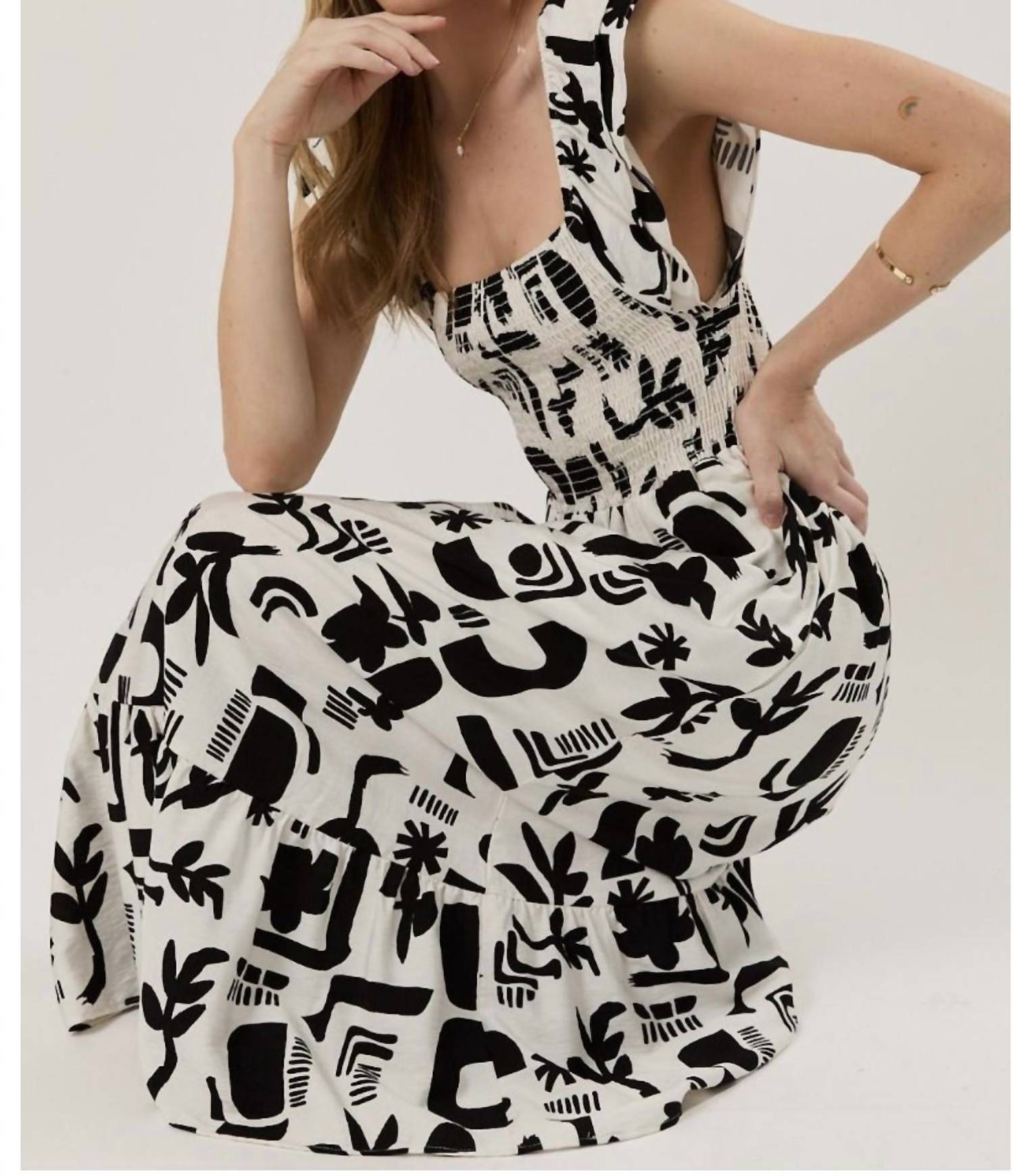 Gilli - Smocking Top Midi Dress