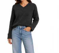 Autumn Cashmere - V Neck With High Cuff Sweater