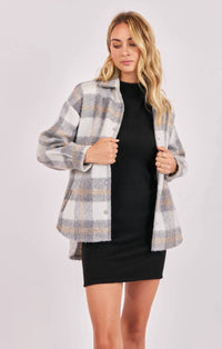 Sadie & Sage - Roslyn Plaid Oversized Jacket