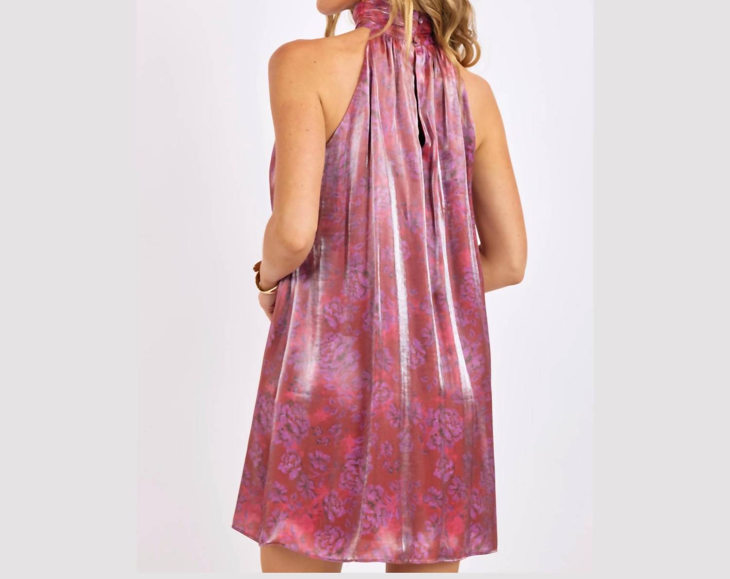 Sage The Label - Floral Glow High Neck Mini Tent Dress